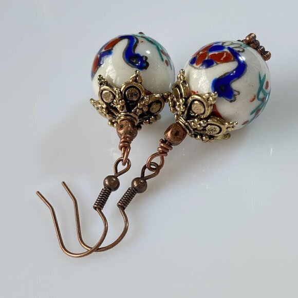 ❤️ Handpainted Ceramic Turtles Earrings - Picture 9 of 15